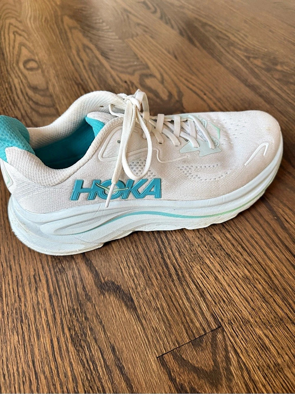 HOKA Clifton 10 Athletic Shoes White & Blue
